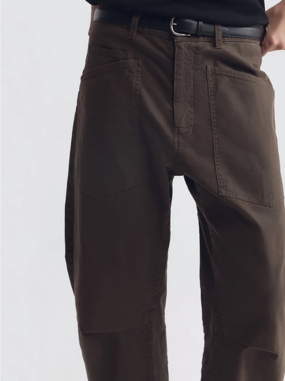 Nili Lotan brown Shon barrel leg pants - Picture 2 of 7